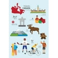 thumbnail image 1 of Ladole Rugs Educational Travel Canada Colorful Cartoon Pattern Area Rug - Room Decor Carpet for Kids Playroom, Little Girl, and Boy Bedroom, and Nursery - Multicolor, 8x10 (7'10"x10'5", 240cm x 320cm), 1 of 2