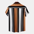 thumbnail image 2 of Camisas Hombre Camisas de un solo pecho de primavera y verano para hombre, camisa informal de manga corta con solapa para playa y vacaciones al libre (Brown, XL), 2 of 7