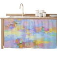 Blue Purple Oil Painting Cabinet Curtains 28