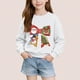thumbnail image 1 of Sudadera sin capucha para niños, con estampado navideño, cuello redondo, manga larga, forro polar, para niños de talla mediana a grande, blusa de poliéster para niños., 1 of 6