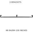 thumbnail image 4 of eTeckram Energy Saving Wrap Around Blackout Return Adjustable Window Curtain Metal Rod Set, 5/8 inch Diameter,48"-84",Black, 4 of 5