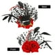 thumbnail image 3 of Pinza para el pelo nupcial roja con diseño floral, bola de Halloween, tocado de rosas, accesorios para el cabello, 3 of 5