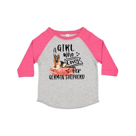 

Inktastic A Girl Who Loves Her German Shepherd Gift Toddler Boy or Toddler Girl T-Shirt