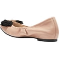 thumbnail image 3 of Women's Cole Haan Tali Soft Bow Ballet Flat Chestnut Nude Smooth Leather 10 B, 3 of 5