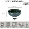 thumbnail image 2 of Ceramic Cereal Bowls Set, 18 Oz Salad Bowls, Microwave & Dishwasher Safe Teal, 2 of 6