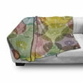 thumbnail image 3 of Abstract Soft Flannel Fleece Throw Blanket, Geometrical Image Rounds with Vintage Retro Designwith Rainbow Colors Art Print, Cozy Plush for Indoor and Outdoor Use, 50" x 70", Multicolor, by Ambesonne, 3 of 6