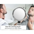 thumbnail image 5 of Suction Cup Anti-fog Vanity Mirror with Hooks No-Punch Bathroom Shower Shaving Makeup Mirror, 5 of 7