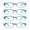 Blue, variant on LifeArt Blue Light Blocking Reading Glasses 4-Pack (Oval Frame, +2.50 Magnification)