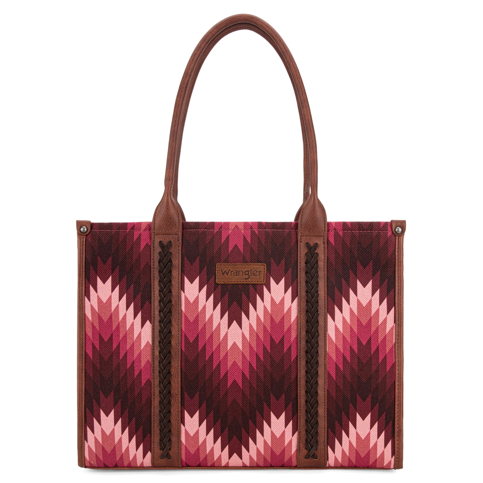 Wrangler Aztec Tote Bag for Women Western Top Handle Handbags and Purses, Pink