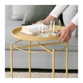 thumbnail image 7 of "GOTGELIF Tray Metal End Table, Round Folding Tables for Balcony Bedroom Bedside", 7 of 7