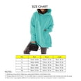 thumbnail image 6 of Hooded Pullover Split Hem with Pocket Hooded Sweatshirt Long Sleeve Thick Oversize Hoodie for Women, 6 of 6