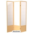 thumbnail image 6 of 6 ft. Tall Premium Japanese Design Wide Window Pane Screen - Natural - 3 Panels, 6 of 6
