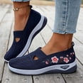 thumbnail image 4 of oqasdz Casual Shoes for Women Mesh Breathable Floral Emborider Slip On Soft Sole Sneakers Round Toe Non Slip Comfortable Walking Shoes Outdoor Summer, 4 of 6