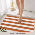 thumbnail image 3 of Orange Stripes Door Mat&nbsp;Indoor Outdoor Entrance, Non Slip Rug for Kitchen Bathroom Entryway Rug, Simple Orange White Texture Washable Doormat Floor Mat for Office Home Decor 20x31.5 Inch, 3 of 8