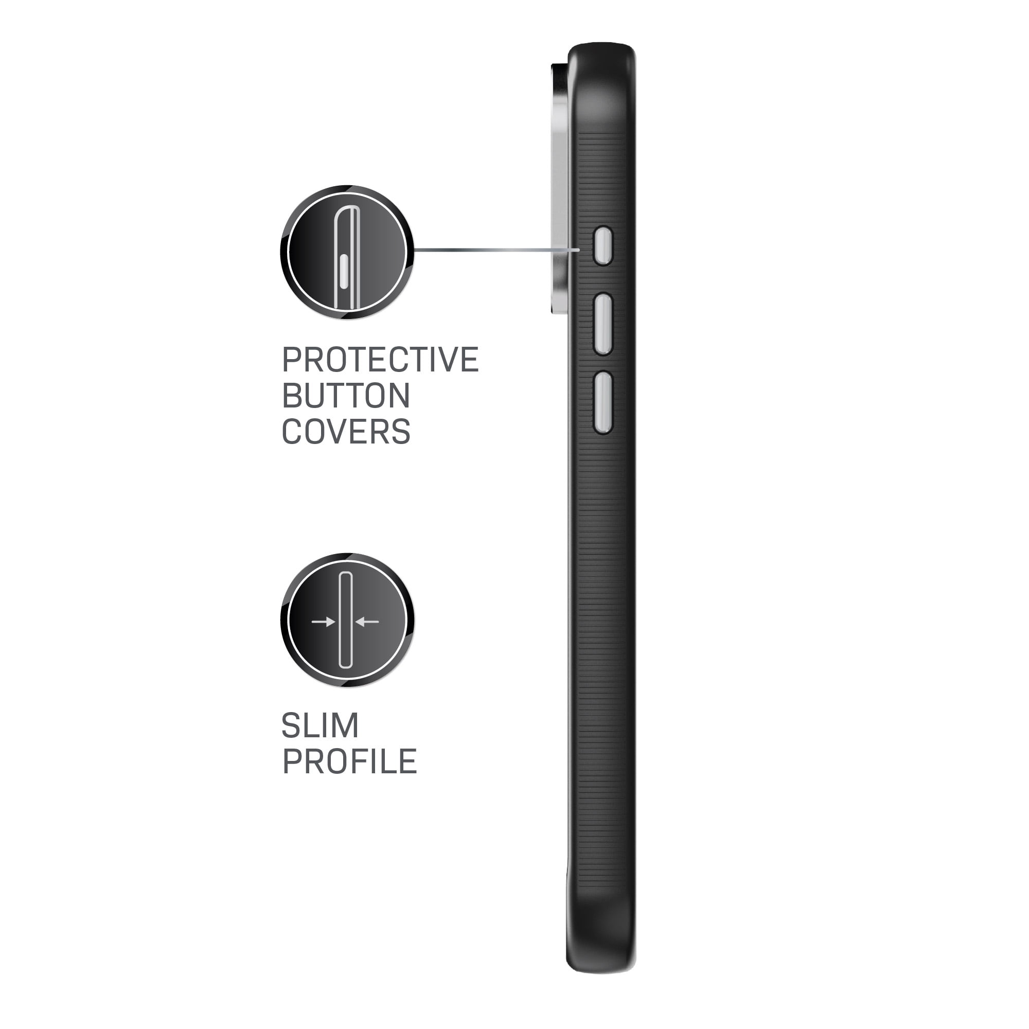 Body Glove Reflector Phone Case for iPhone 18 Pro Max / 17 Pro Max, MagSafe Compatible - Metallic Black
