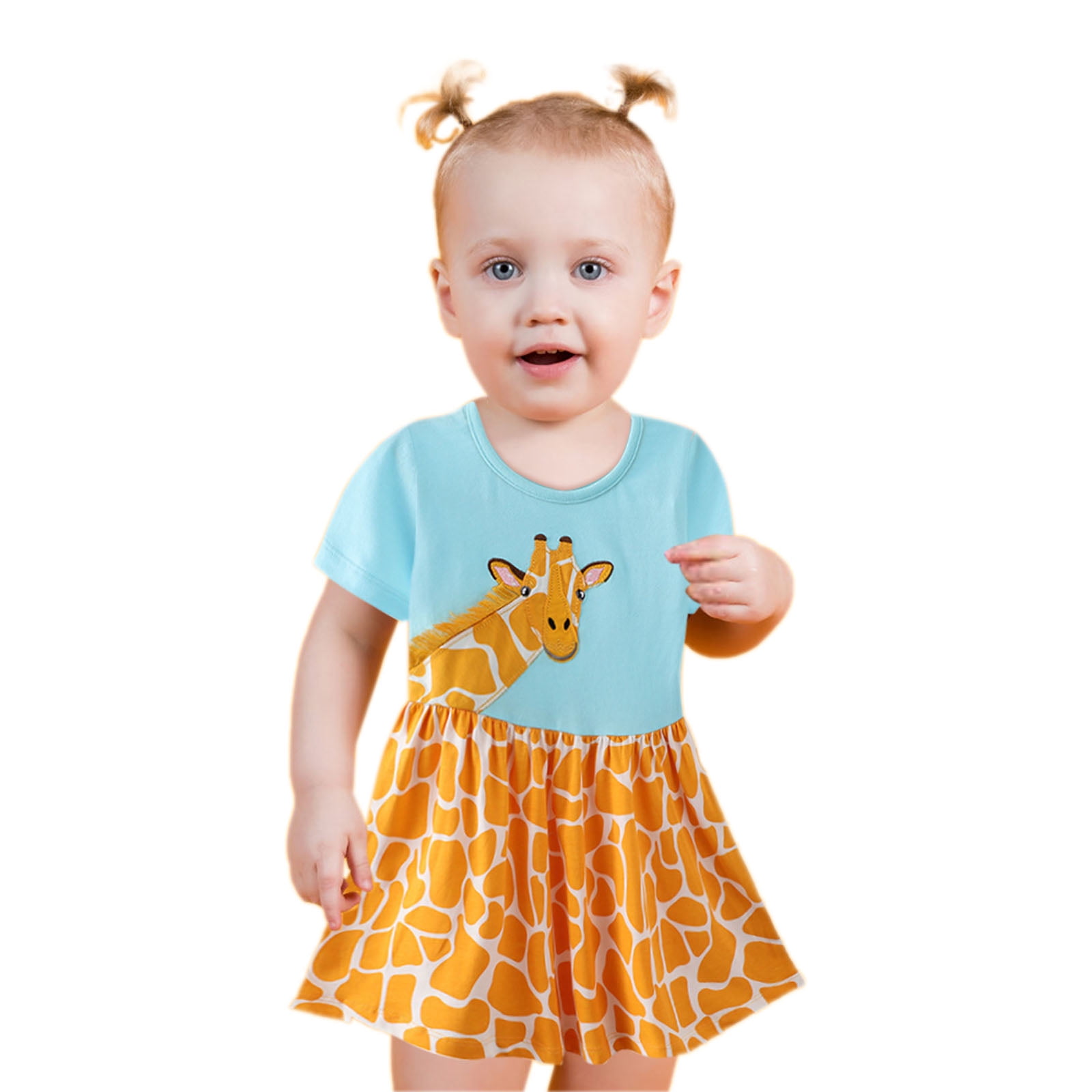 TAIAOJING Cartoon Girl Dresses Sleeveless Toddler Print Baby Kids Giraffe Girls Toddler Shifts Dress Princess Dresses 6 Years - Walmart.com