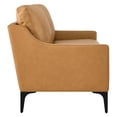 thumbnail image 2 of Modway Corland Modern Style Leather and Metal Loveseat in Tan, 2 of 8