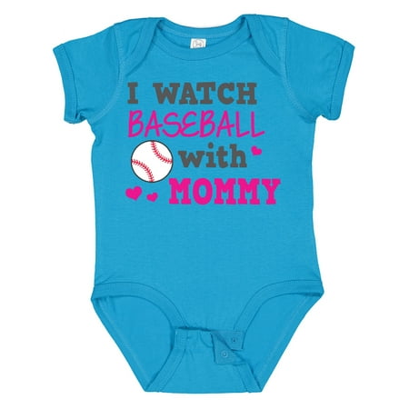 

Inktastic I Watch Baseball with My Mommy Gift Baby Boy or Baby Girl Bodysuit