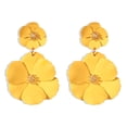 thumbnail image 2 of Hyasfey 1 Pair Flower Earrings Realistic Floral Shape Large Petal Anti-allergy Stainless Lightweight Ear Decoration Jewelry Prom Party Hanging Earrings Dangle Earrings, 2 of 8