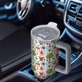 thumbnail image 6 of White Christmas Gnome Pattern Tumbler with Handle and Lid,40oz Double Wall Vacuum Insulated Tumbler,Cups Gift for Women and Men, 6 of 7