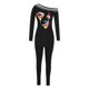 thumbnail image 4 of Puntoco Traje de top dividido con dobladillo de manga larga y hombros estampados a la moda para mujer Puntoco Puntoco-6674, 4 of 6