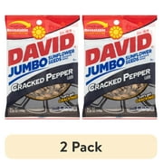 (2 pack) David Jumbo Cracked Pepper Roasted & Salted Sunflower Seeds, 5.25 oz