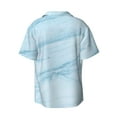 thumbnail image 2 of Wukai Blue Marble Men's Casual Short-Sleeve Button Down Shirt - Lightweight Summer Dress Shirt for Daily Wear-Medium, 2 of 7