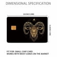 thumbnail image 3 of Aries Zodiac Series Aries Credit Card Skin Stickers,Removable Waterproof PVC Decal Cover Set for Transportation Key Debit Bus ID 4 Pack, 3 of 6
