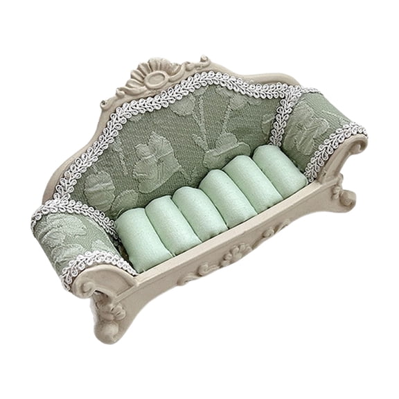 Sturdy Fabric Jewelry Organizers with Elegant Chair Sofa Shape for Earring Rings Storage and Decorative Room Display