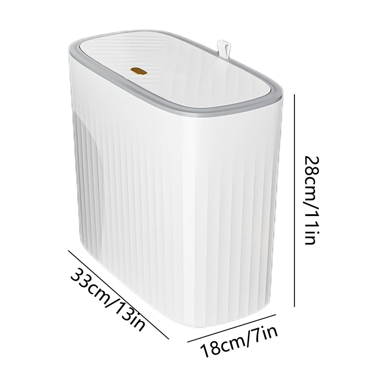 under $5 Fufafayo Bathroom Trash can with Automatic Touchless Lid, Motion Sensor Small Garbage Can, Slim Waterproof Smart Trash Bin for Bedroom, Office, Living Room