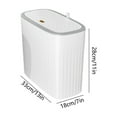 thumbnail image 3 of Basurero Pequeño para Baño, 13 L, con Pedal, Diseño de Doble Capa Antiolores, de Plástico Blanco y Amarillo, con Tapa para Baño y Sala de Estar., 3 of 6