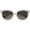 Silver / Lavender, variant on Retro Cat Eye Sunglasses Perforated Metal Oval Neutral Color Flat Lens 54mm (Gold / Amber)