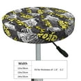 thumbnail image 4 of Honeii White Retro Off-Road Vehicle Pattern Bar Stool Covers-Round Stools Seat Covers, Washable Stool Cushion Slipcover Elastic Bar Chair Covers-13 inch, 4 of 7
