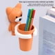 thumbnail image 4 of Guardurnaity Juego de cepillos de dientes adorables autoadhesivos para baño, soporte antideslizante para cepillos de dientes, Kit de tazas, cuidado de los oídos Rosado, 4 of 6