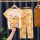 thumbnail image 1 of Ropa de dormir de verano para niños, pantalones largos finos de manga corta, ropa de hogar para niños y niñas, pijamas ligeros y cómodos para niños, 1 of 5