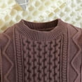 thumbnail image 6 of Coerni Little Child Autumn Solid Color Long Sleeve Braid Crew Neck Sweater Knit Sweater Long Sleeve Shirt, 6 of 8