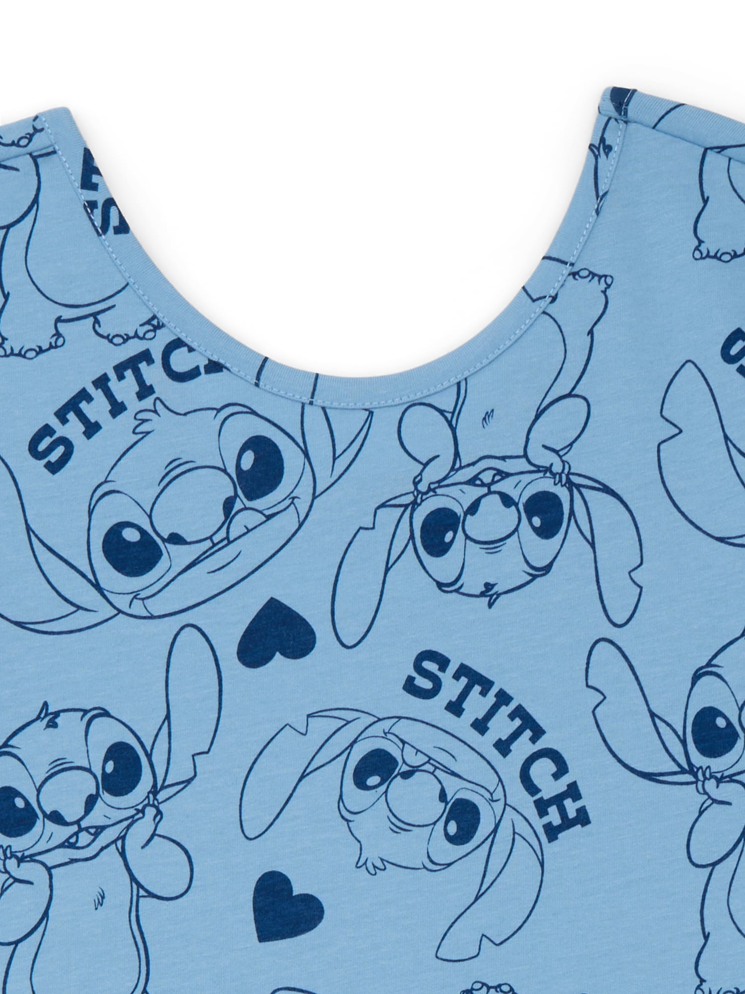 Stitch Girls Allover Print Dress with Short Sleeves, Sizes 4-12