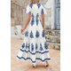 thumbnail image 2 of Vestido PRETTYGARDEN 2025 Floral Boho Maxi con Escote en V XL, 2 of 8