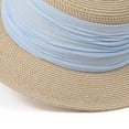 thumbnail image 5 of Nfurl Women's Straw Hats for Sun Protection Wide Brim Summer Hats Casual Vacation Beach Outdoor Gardening Sun Hats,Blue, 5 of 5