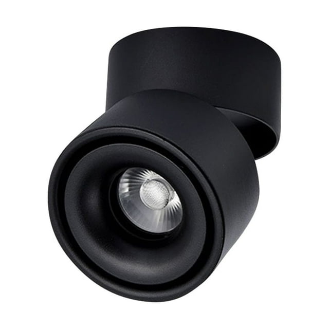 Black Adjustable LED Spotlight for Lighting with Aluminum Material Rotatable up to 360 Degrees Wide Application