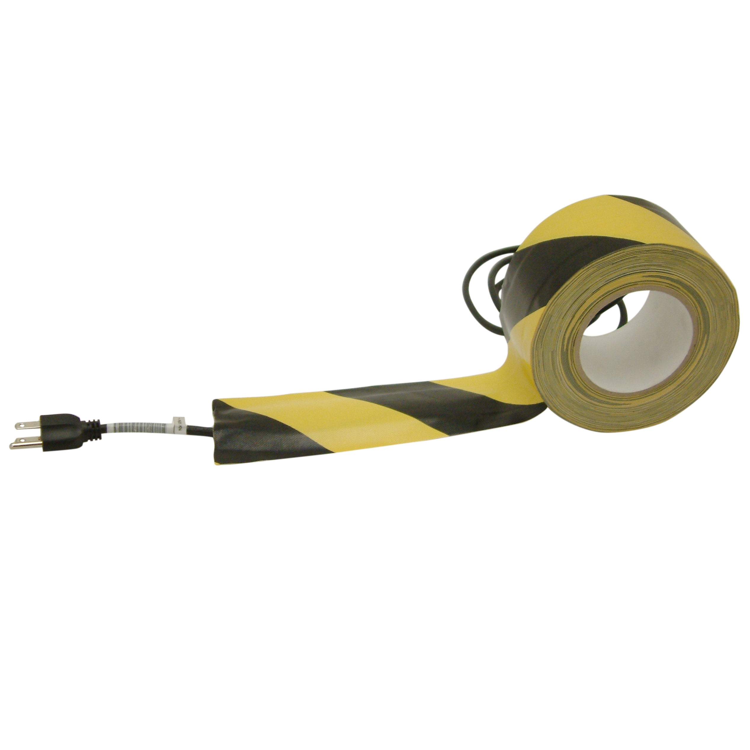 JVCC J70-WL Cable Zone Duct Tape: 4 in x 39.4 yds. (Black with Yellow stripes)