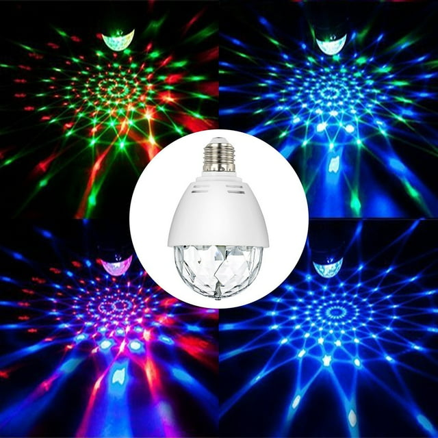 Disco Light Bulb LED Party Bulb LED Light 3W Disco DJ E27 Rotating Stage Strobe DJ Dance with Remote Control for Bar Karaoke Club