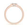 thumbnail image 2 of ANGARA Lab Grown East-West Oval Diamond Solitaire Ring for Women in 14K Rose Gold (Size-7x5mm| Color-F-G| Clarity-VS) | April Birthstone, Anniversary, Jewelry Gift for Women | Lab-Grown Diamond Ring, 2 of 5