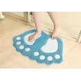 thumbnail image 3 of Alfombra de baño antideslizante y absorbente, diseño de pies grandes, goma, azul, 40 x 60 cm, 3 of 5