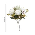 thumbnail image 4 of Artificial Flowers Like Real Artificial Bouquet, Mixed Silk Artificials Roses Bouquet with Daisy Chrysanthemum White Flowers for Centerpiece Table Wedding Party, Available in 7 colors, 4 of 7