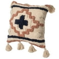 thumbnail image 2 of 16" Handwoven Cotton Throw Pillow Cover with Tufted designs and Side Tassels, 2 of 10
