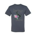 thumbnail image 2 of Wild Bobby, Have Courage & Be Kind Flower Artsy Gift Inspirational Pop Culture Men's Graphic T-Shirt, Vintage Heather Blue, 2XL, 2 of 3
