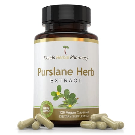 Purslane Herb Extract Supplement Capsules 10:1 (120 Capsules), Two Months Supply