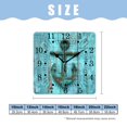 thumbnail image 2 of 14 Inch Wall Clock Battery Operated Square Clock for Office, Kitchen, Outdoor, Living Room,Nautical Anchor Rustic Vintage Natural, 2 of 4