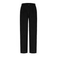thumbnail image 2 of fatyb Women's Corduroy Pants Elastic High Waist Straight Leg Pants with Pockets Womens Casual Trousers, 2 of 6